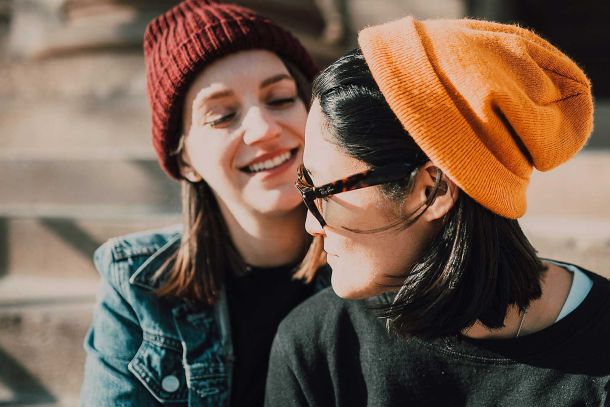 photo of two women