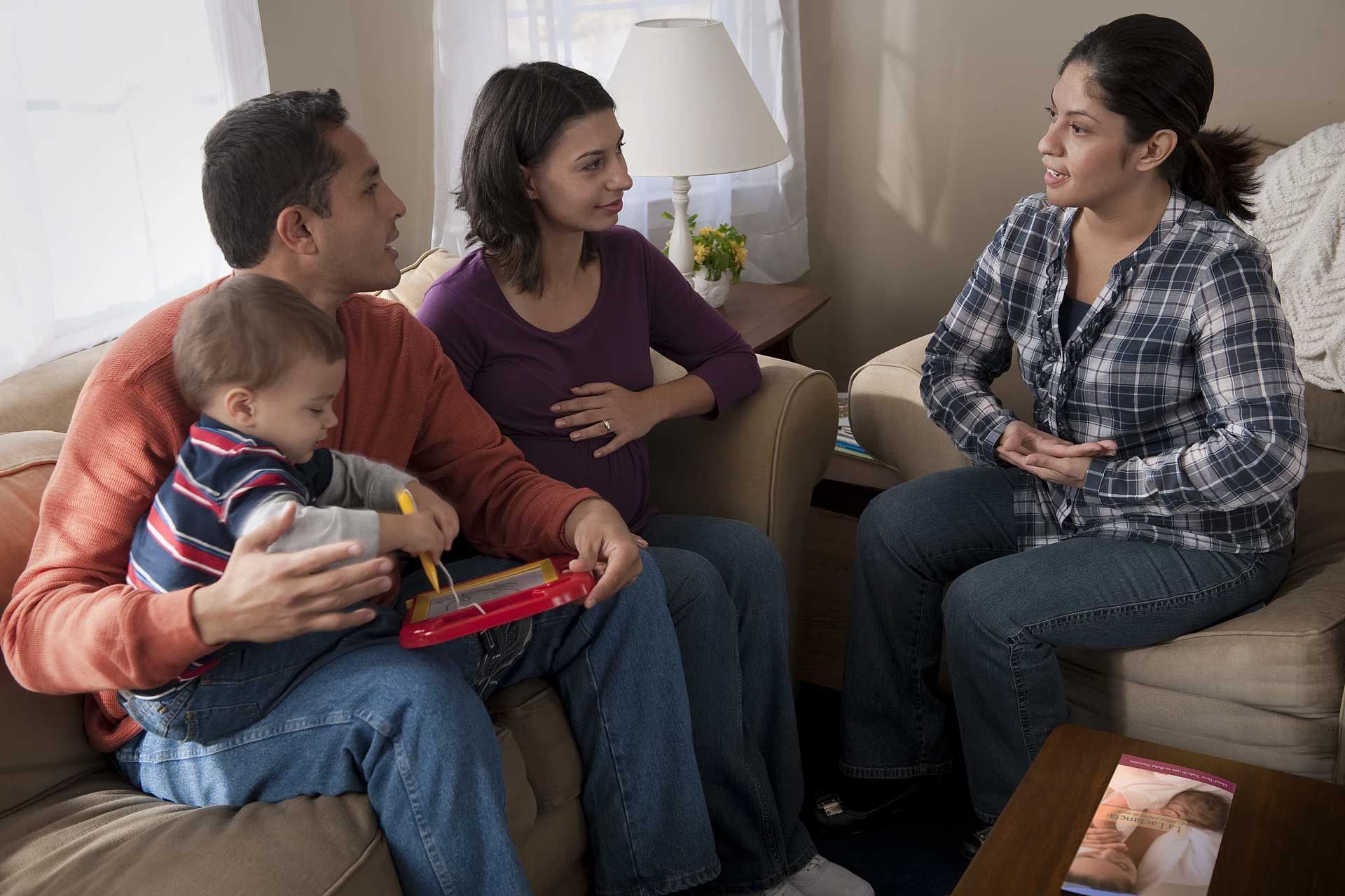 a doula visiting home